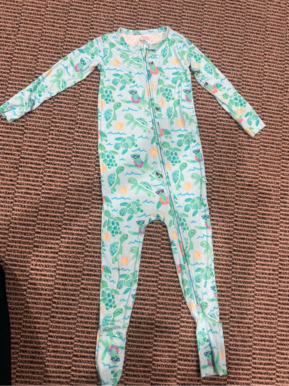 Birdie Bean bamboo turtle 3t convertible romper